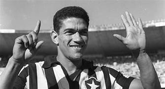 Garrincha con la camiseta del Botafogo. 