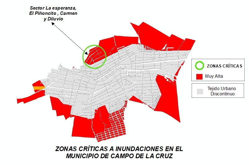 Mapa de Campo de la Cruz.