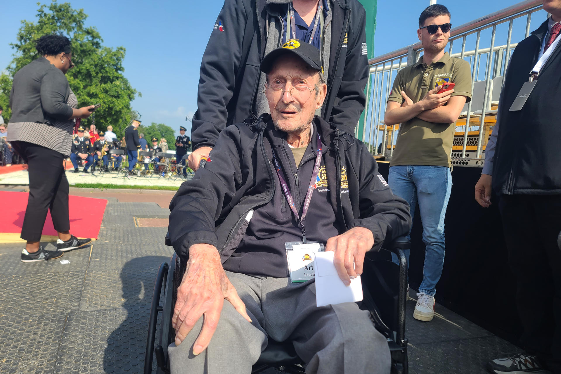 Veterano durante la ceremonia.