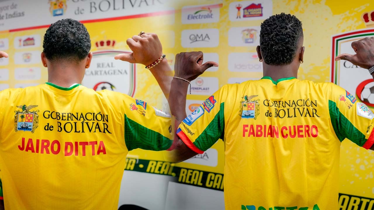 Jairo Ditta y Fabián Cuero con su nueva camiseta del Real