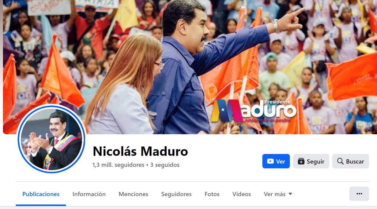 Cuenta de Facebook de Maduro.