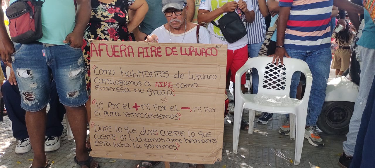 Protesta en Luruaco.
