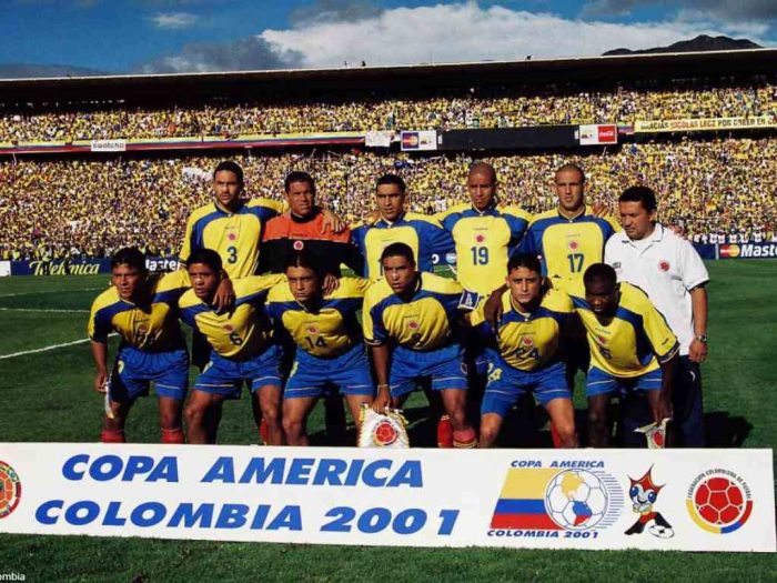 La Selección Colombia campeona de la Copa América de 2001, de la que fue país sede. 