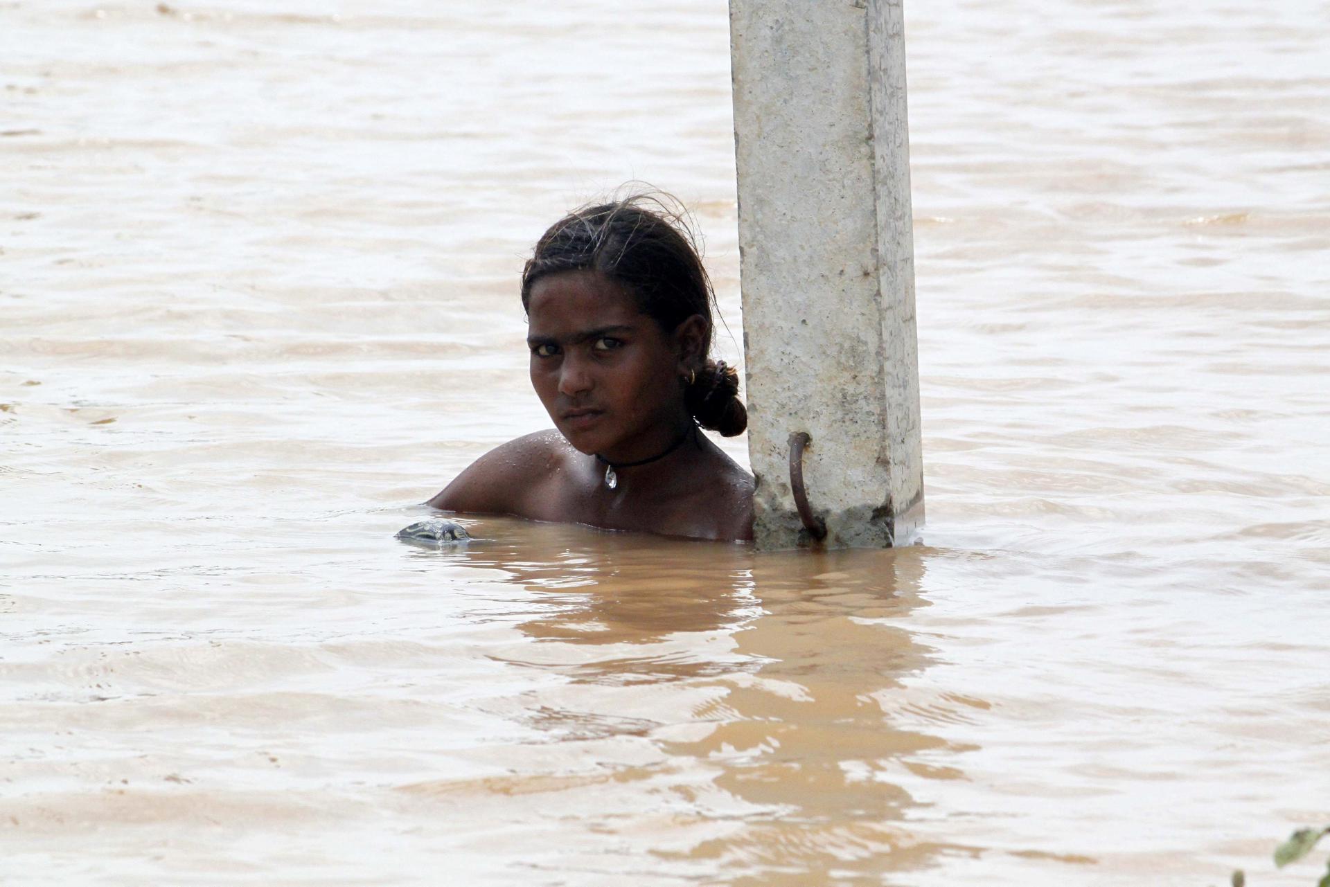 Grandes inundaciones en la India.