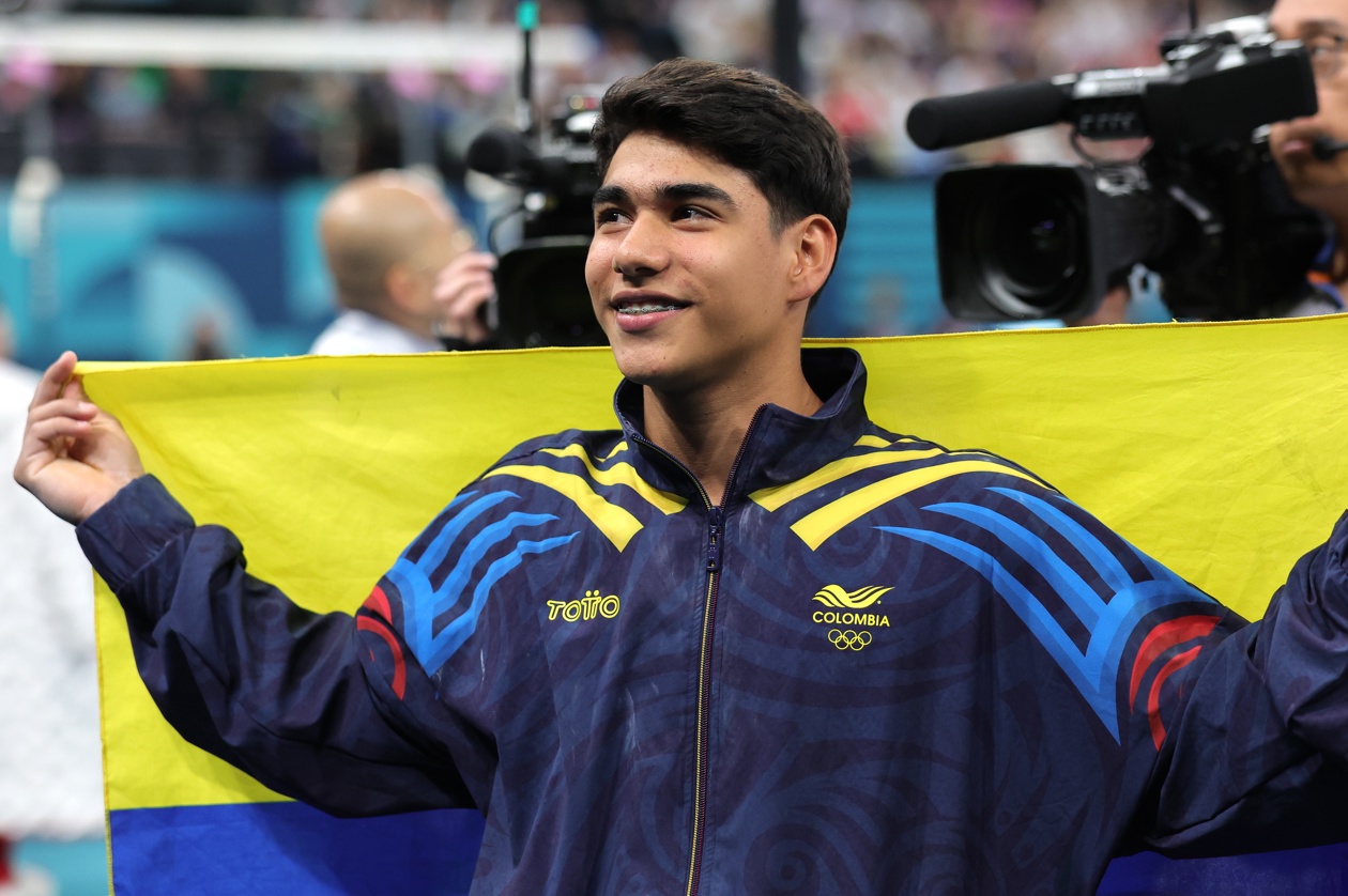 El gimnasta colombiano Ángel Barajas.