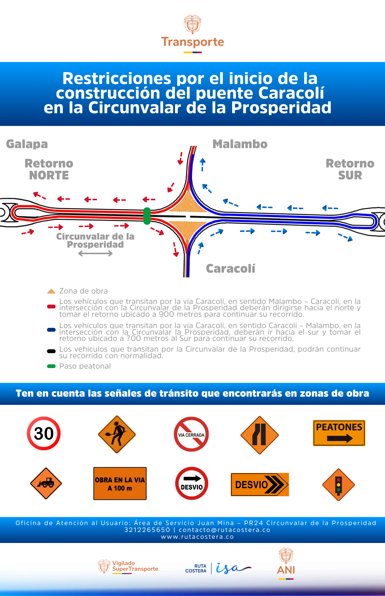 Restricciones por el inicio de la construcción.