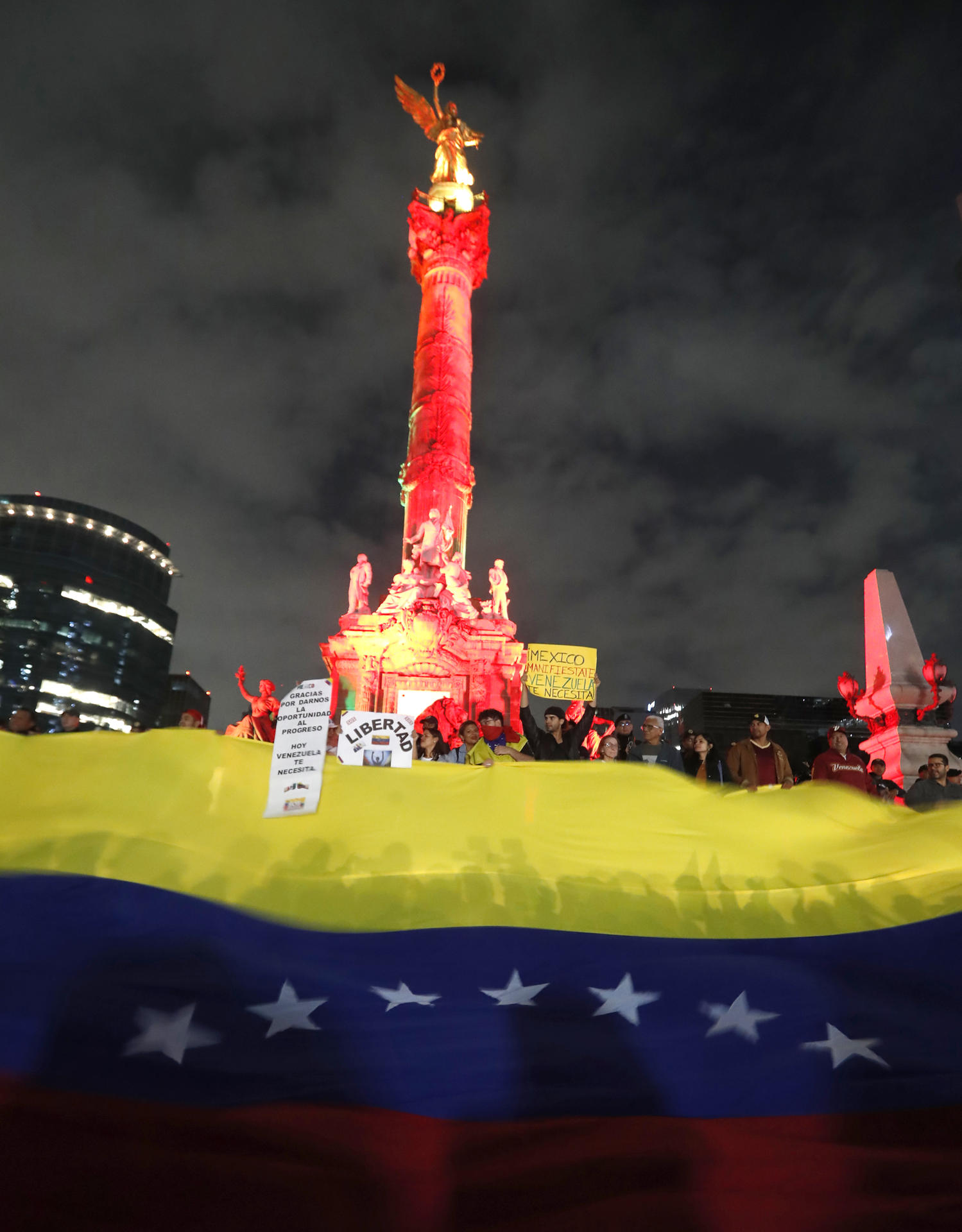 Migrantes venezolanos en Ciudad de México. 