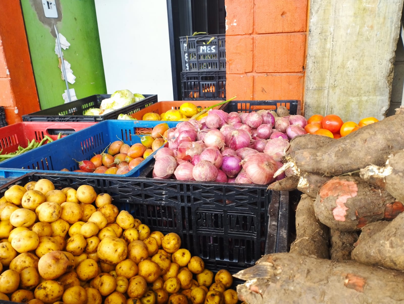 Productos en la Gran Central de Abastos. 