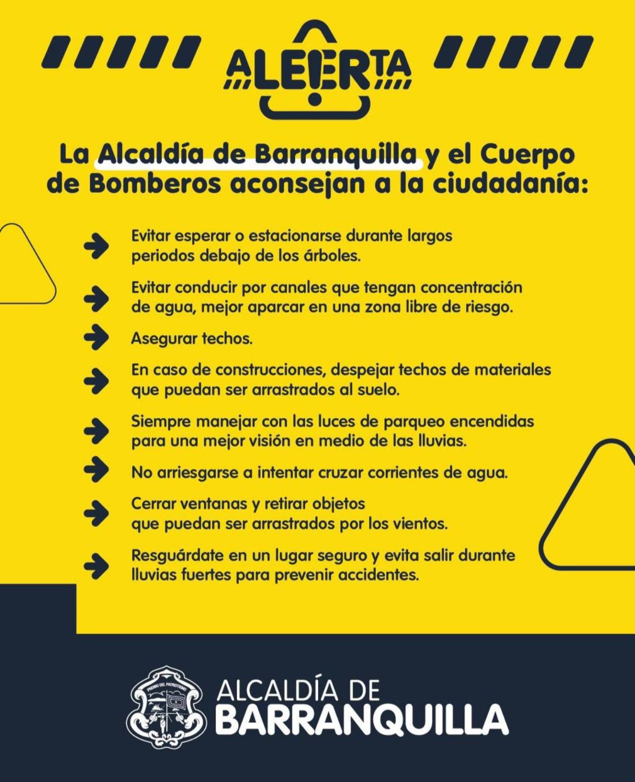 Las recomendaciones de las autoridades.