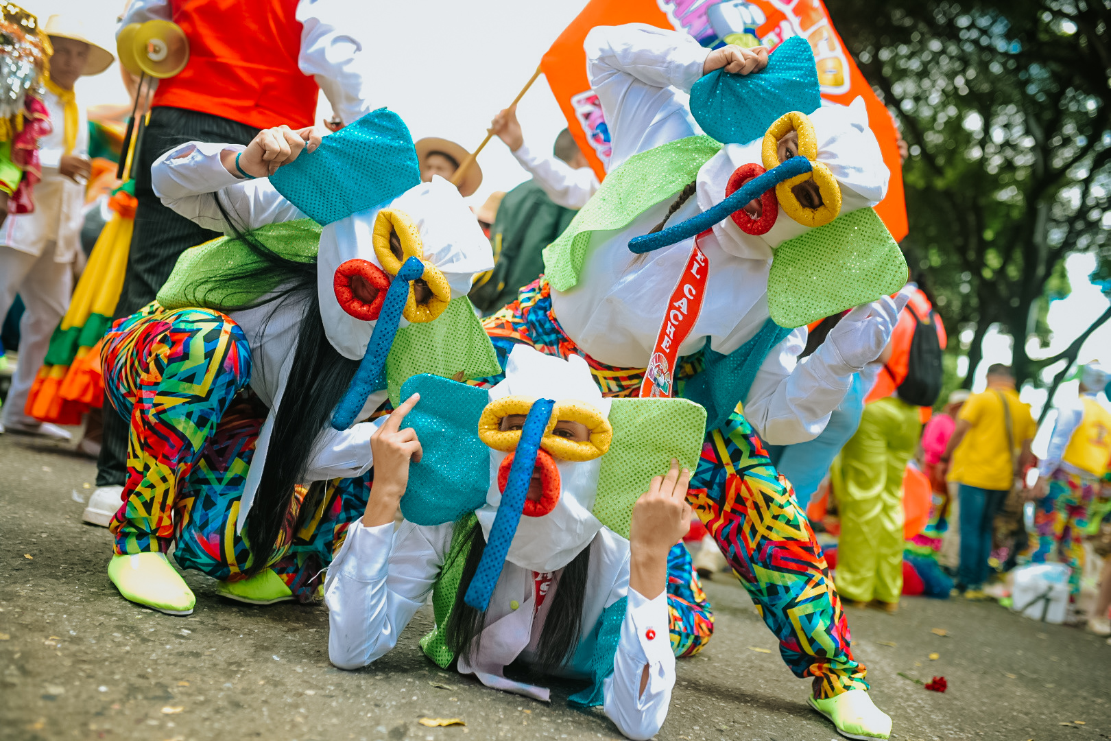 la comparsa Tronco de Marimonda durante el desfile. 