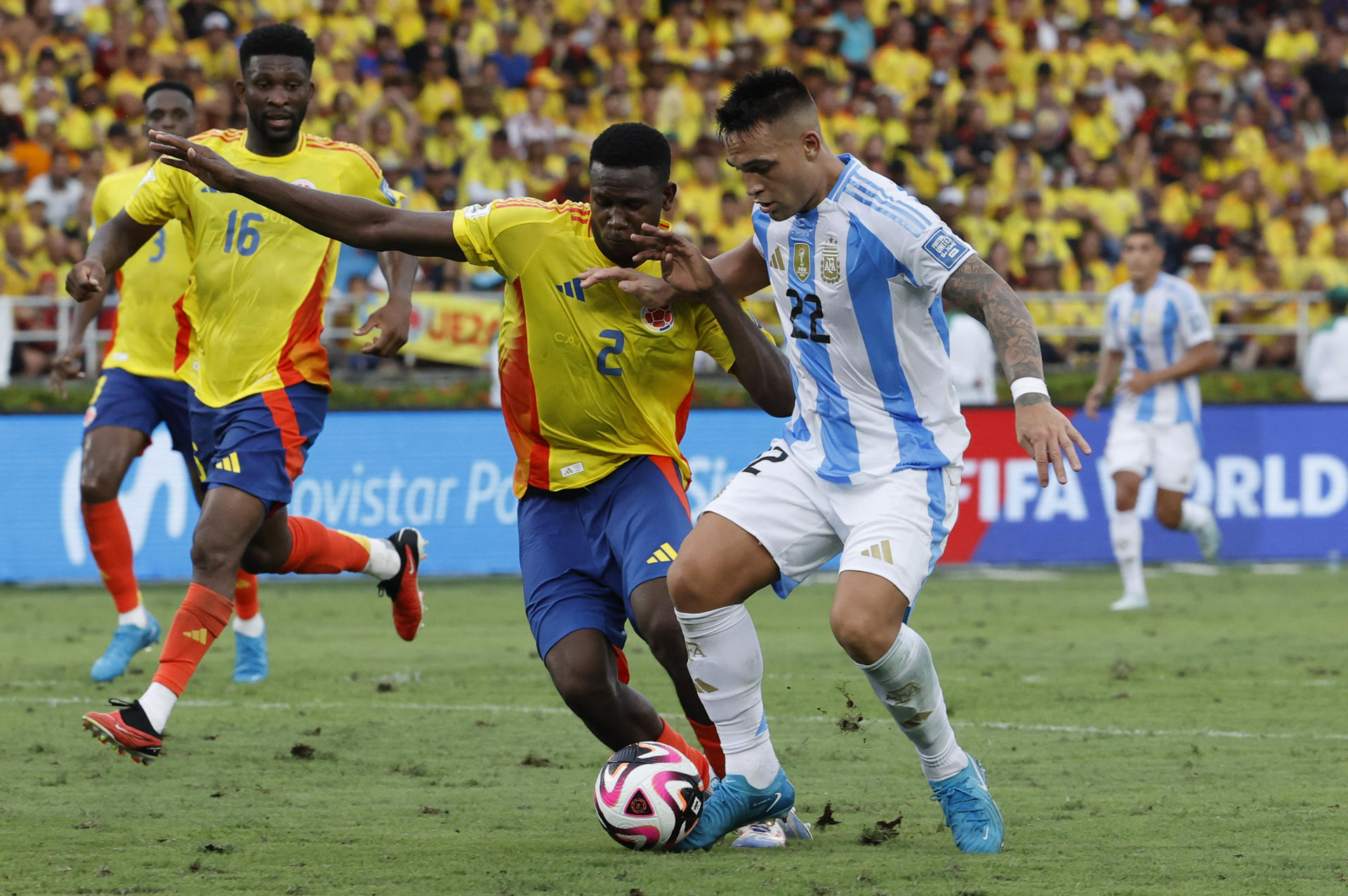 Yerson Mosquera durante el partido en Barranquilla.