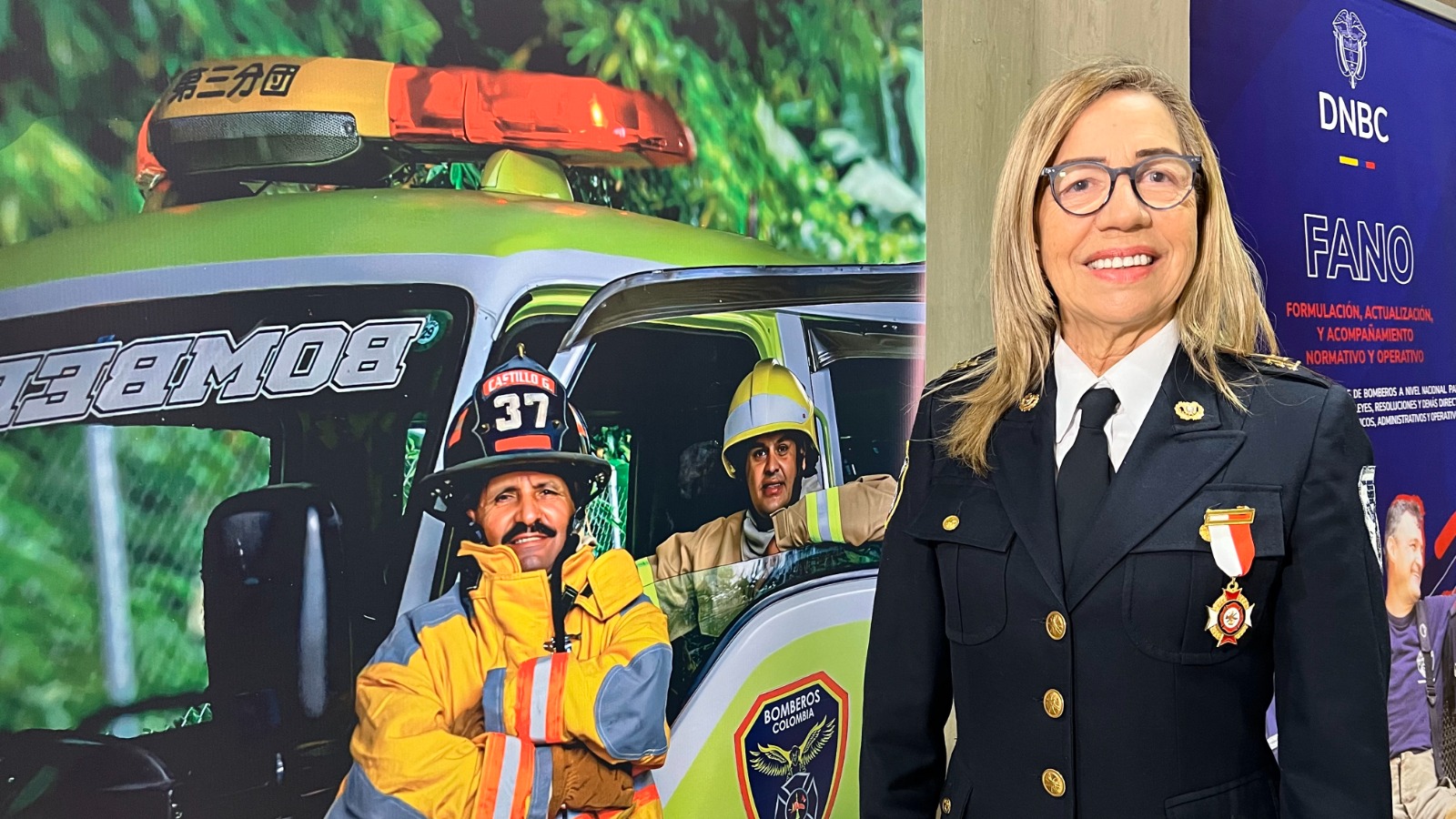 Lourdes del Socorro Peña Valle, capitán en jefe de la Dirección Nacional de Bomberos