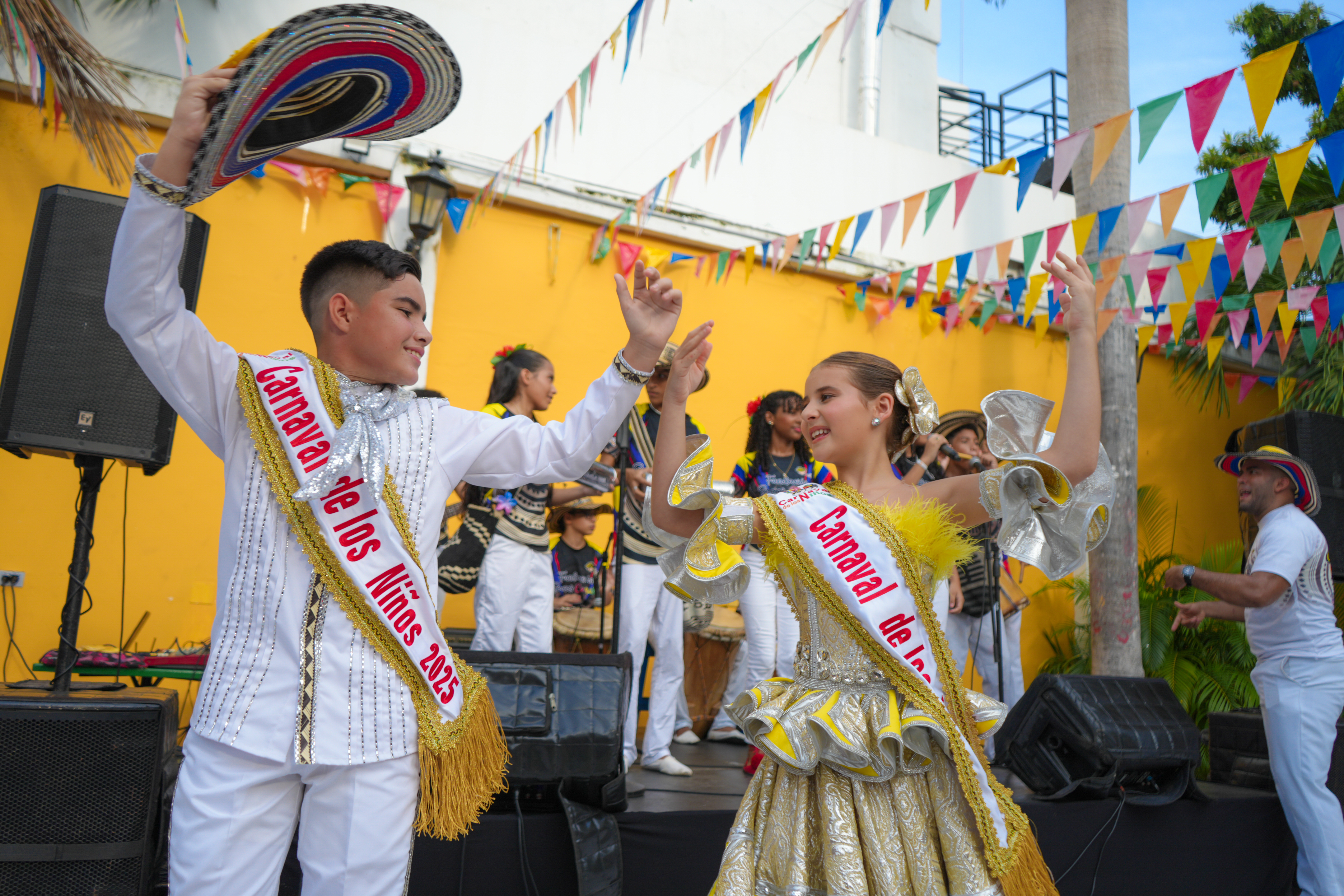 Los reyes infantiles durante el evento. 