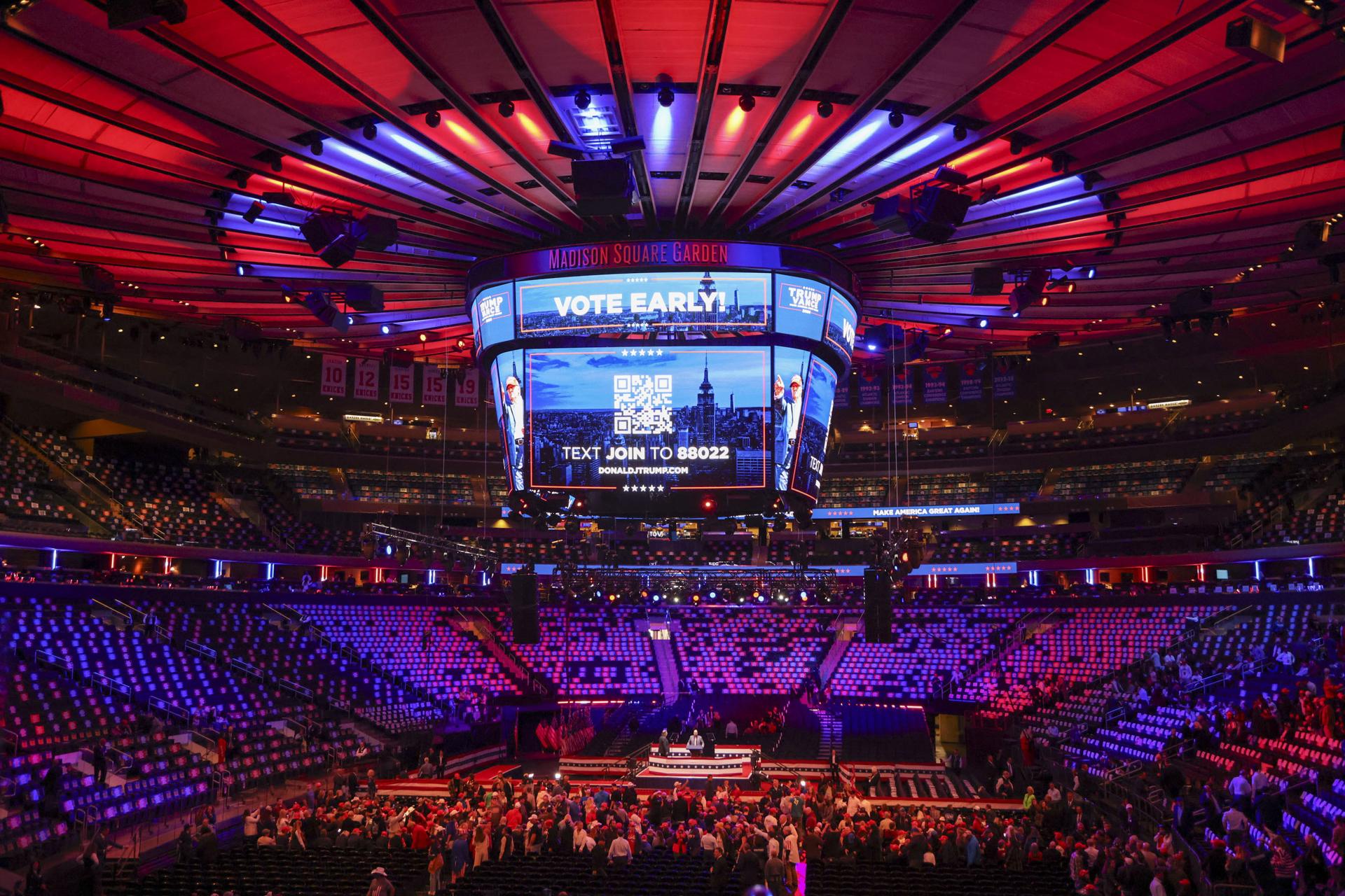 Madison Square Garden en el mitin de Donald Trump.