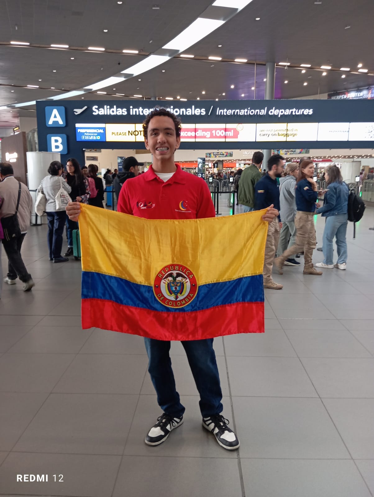 Salomón en el aeropuerto El Dorado.