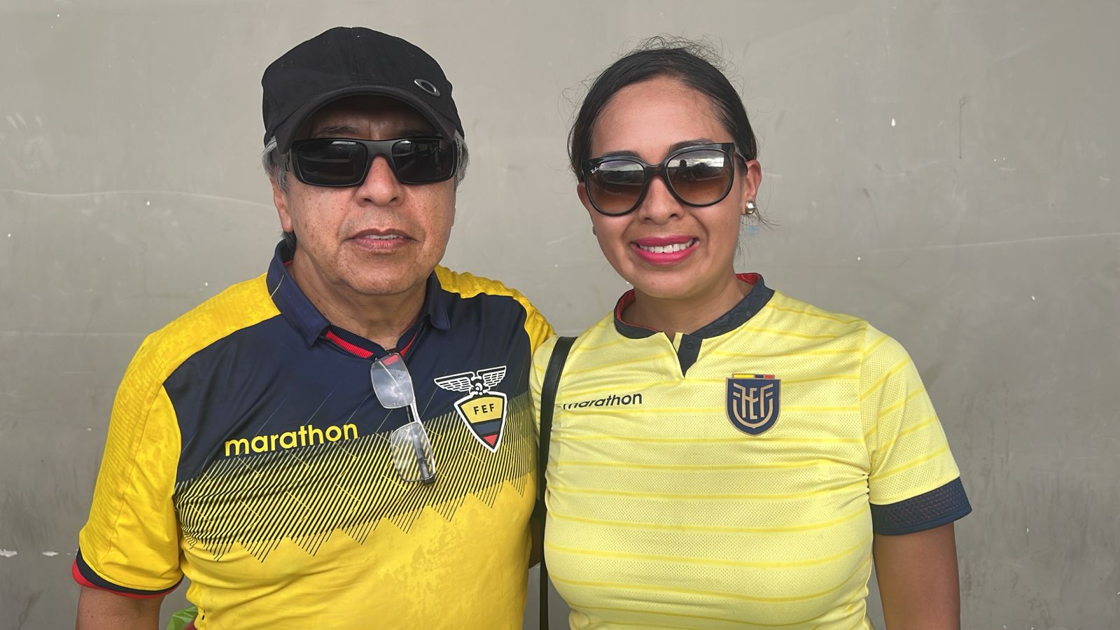 Nelson Martínez, hincha ecuatoriano en Barranquilla. 