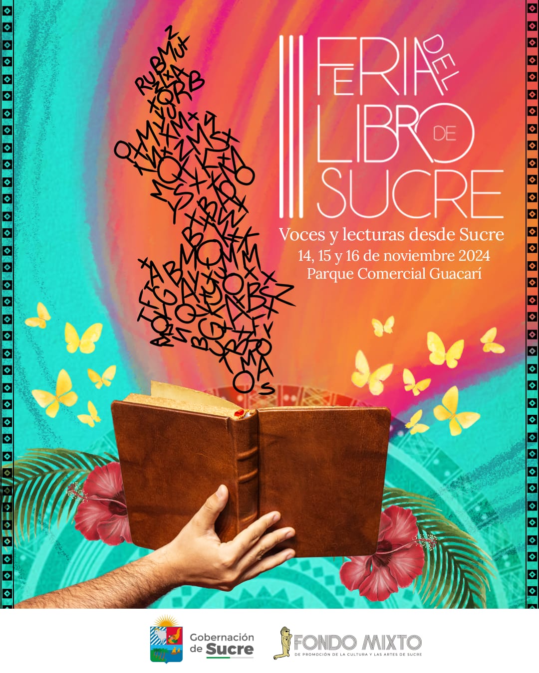 Imagen promocional de la III Feria del Libro de Sucre.