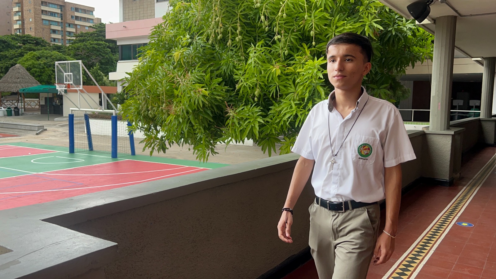 Julián Barrera en el Colegio Liceo de Cervantes.