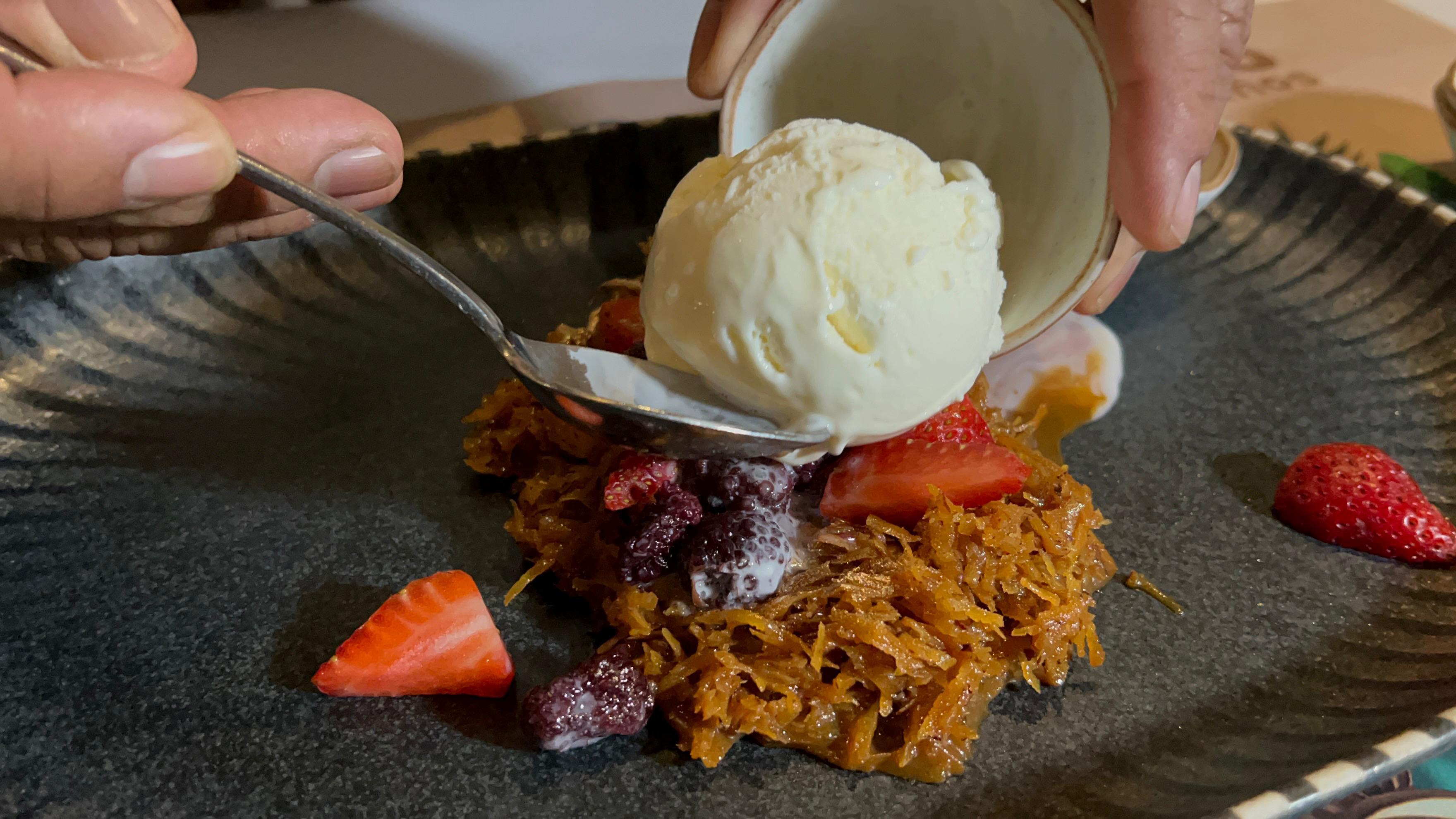 Cocada varadero, uno de los postres del restaurante.