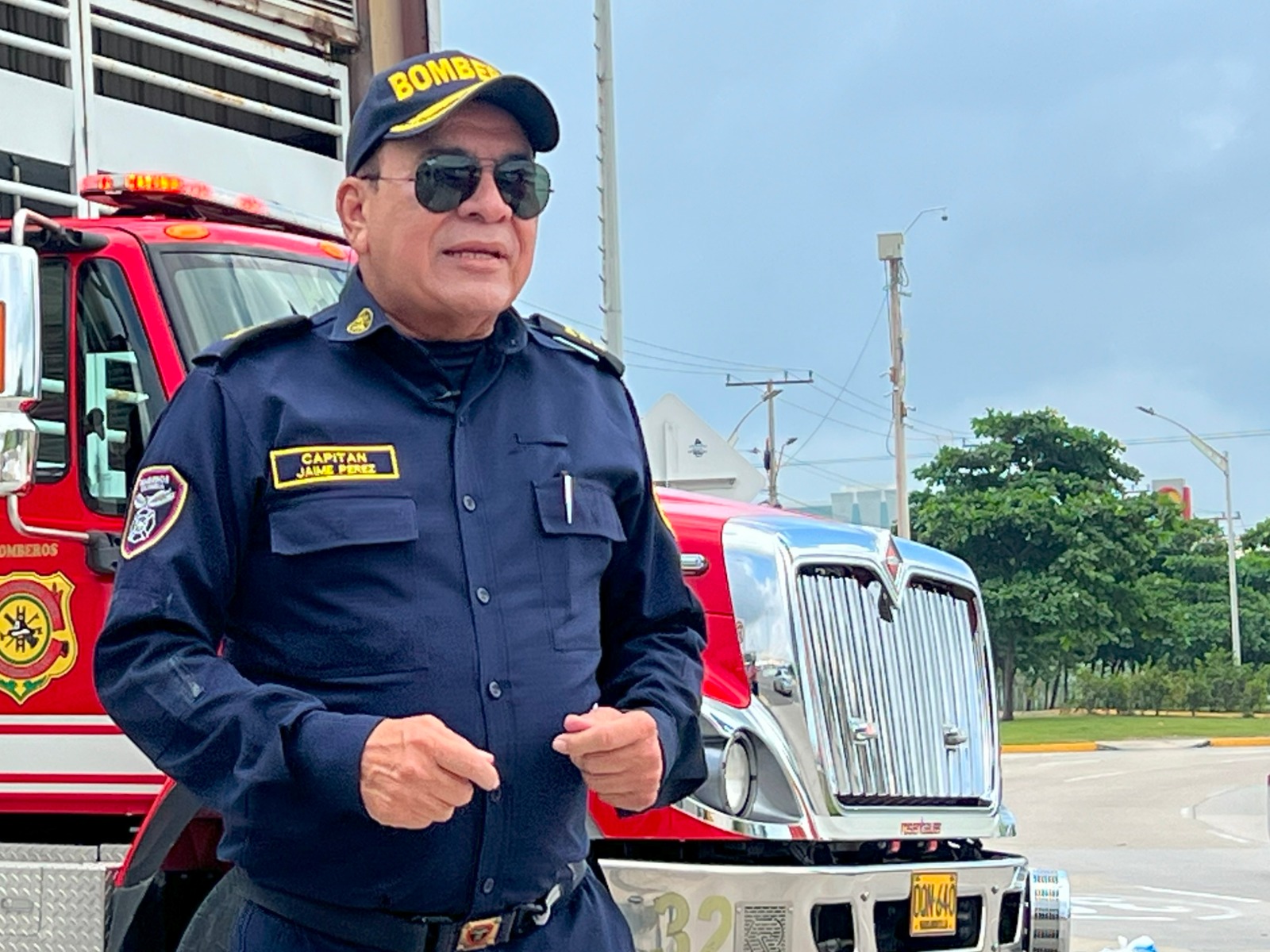 Jaime Pérez, comandante del Cuerpo de Bomberos de Barranquilla por 16 años. 