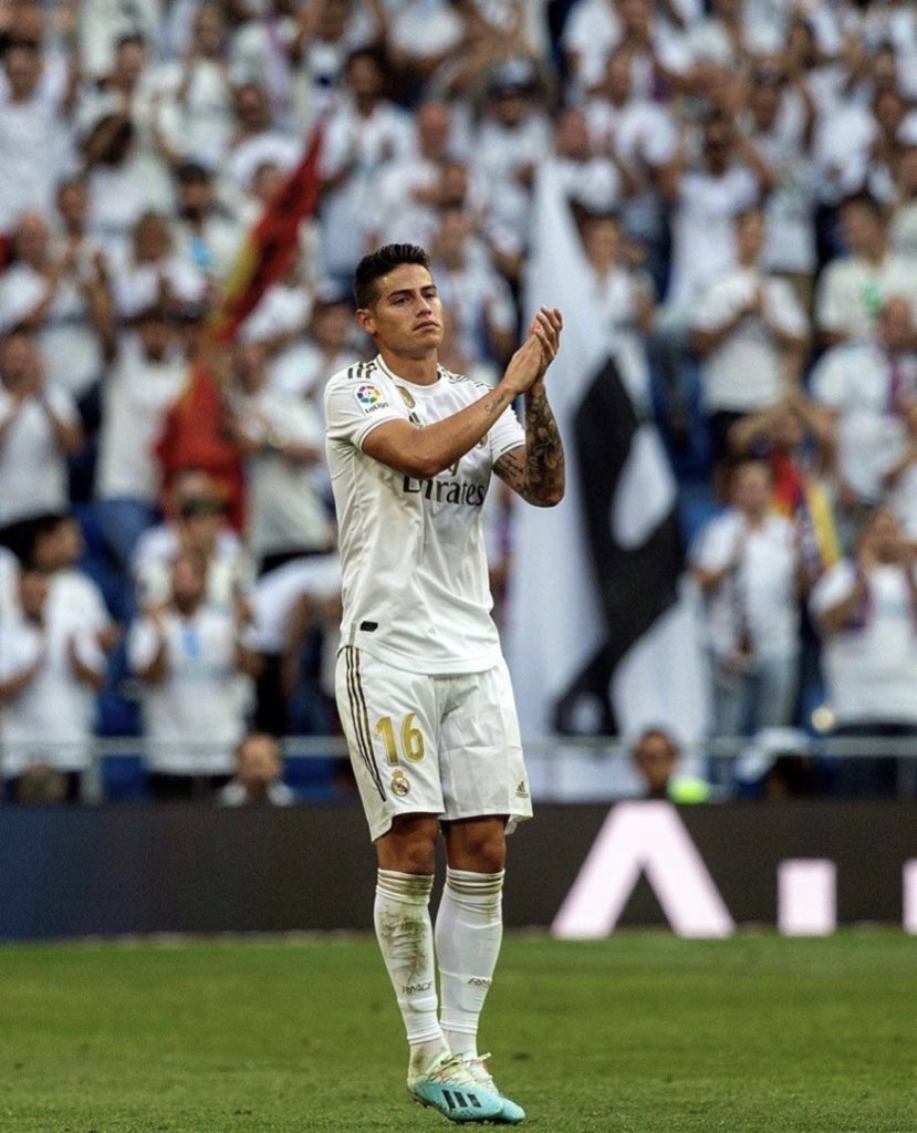 James Rodríguez en su última temporada con Real Madrid.