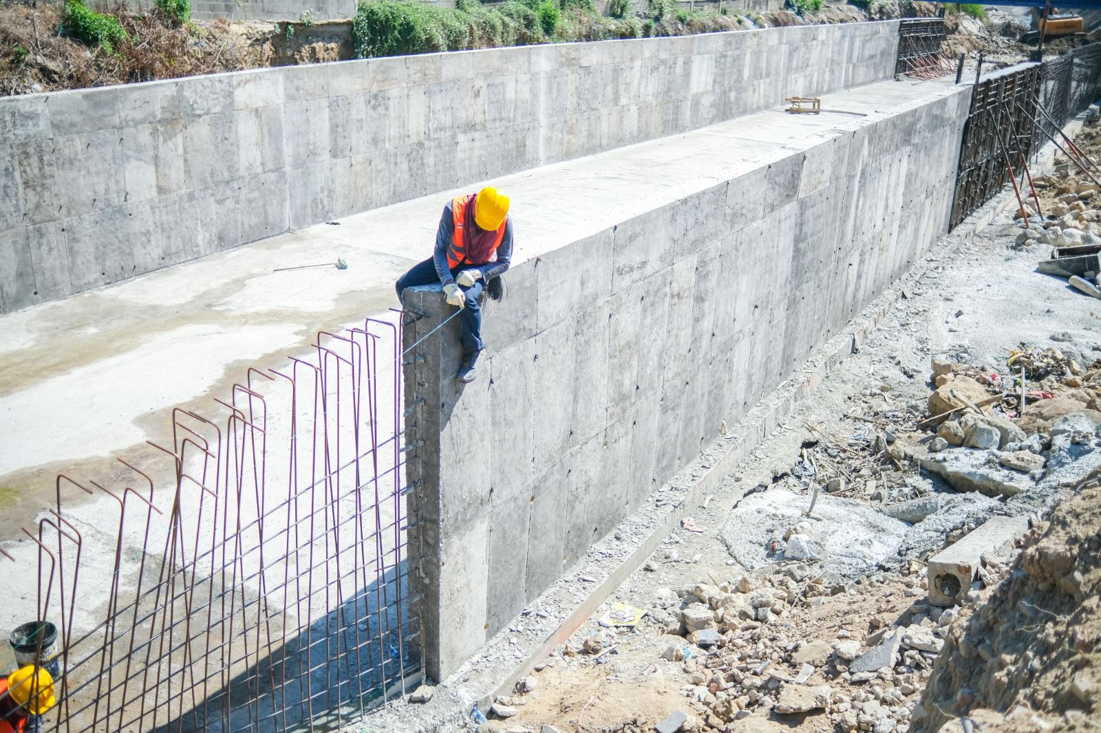 Obras de estabilización de un tramo de 150 metros de la vía Salao – Platanal.