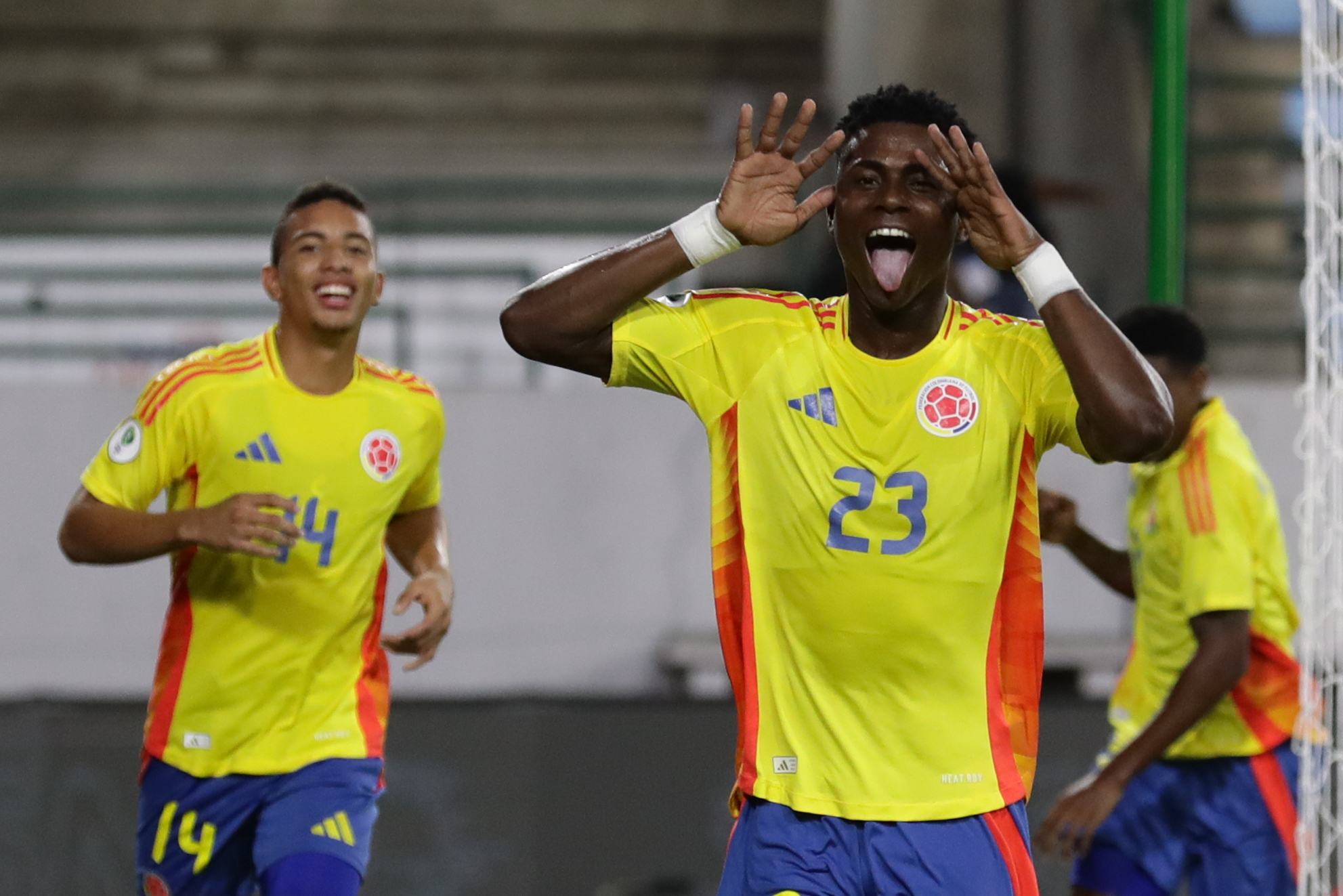 Neiser Villarreal anotó tres goles y alcanzó seis en el sudamericano.