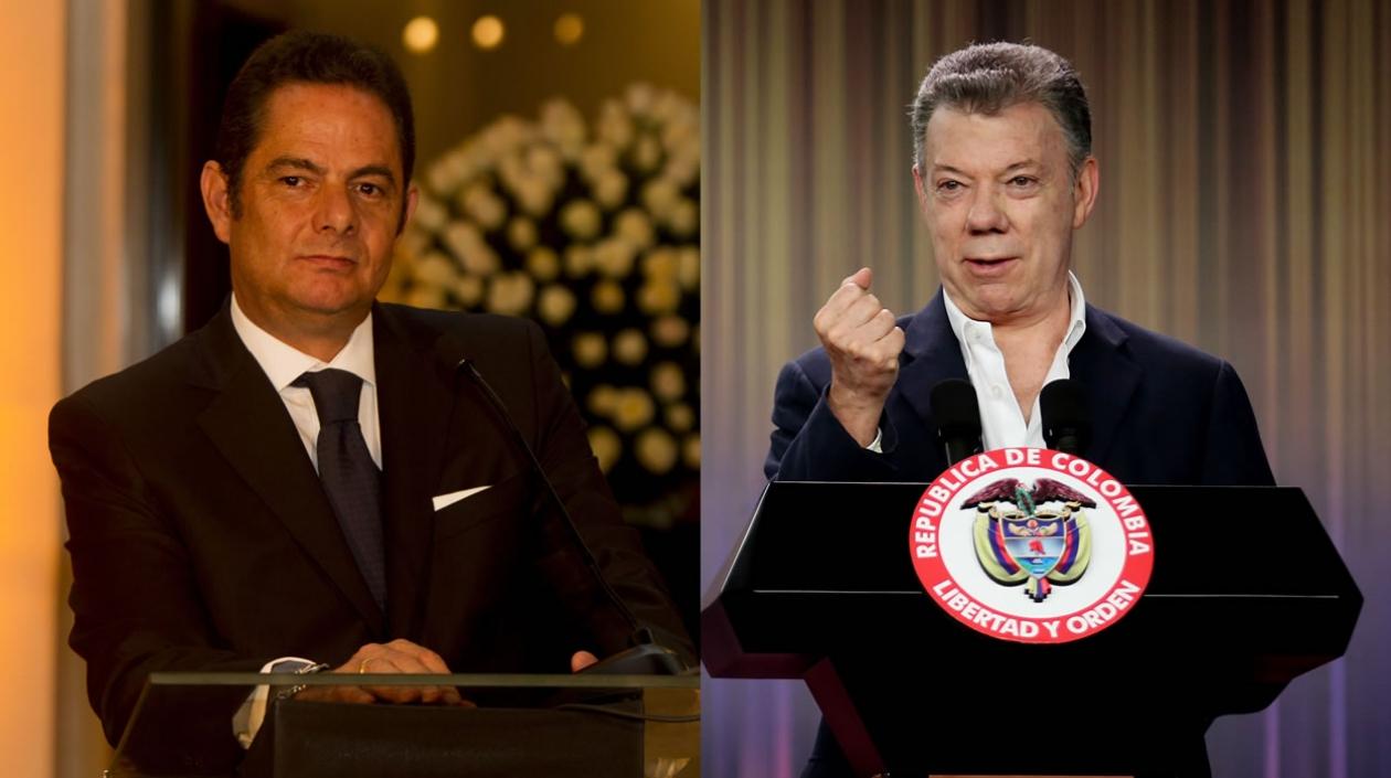 El presidente de Colombia, Juan Manuel Santos, y el exvicepresidente Germán Vargas