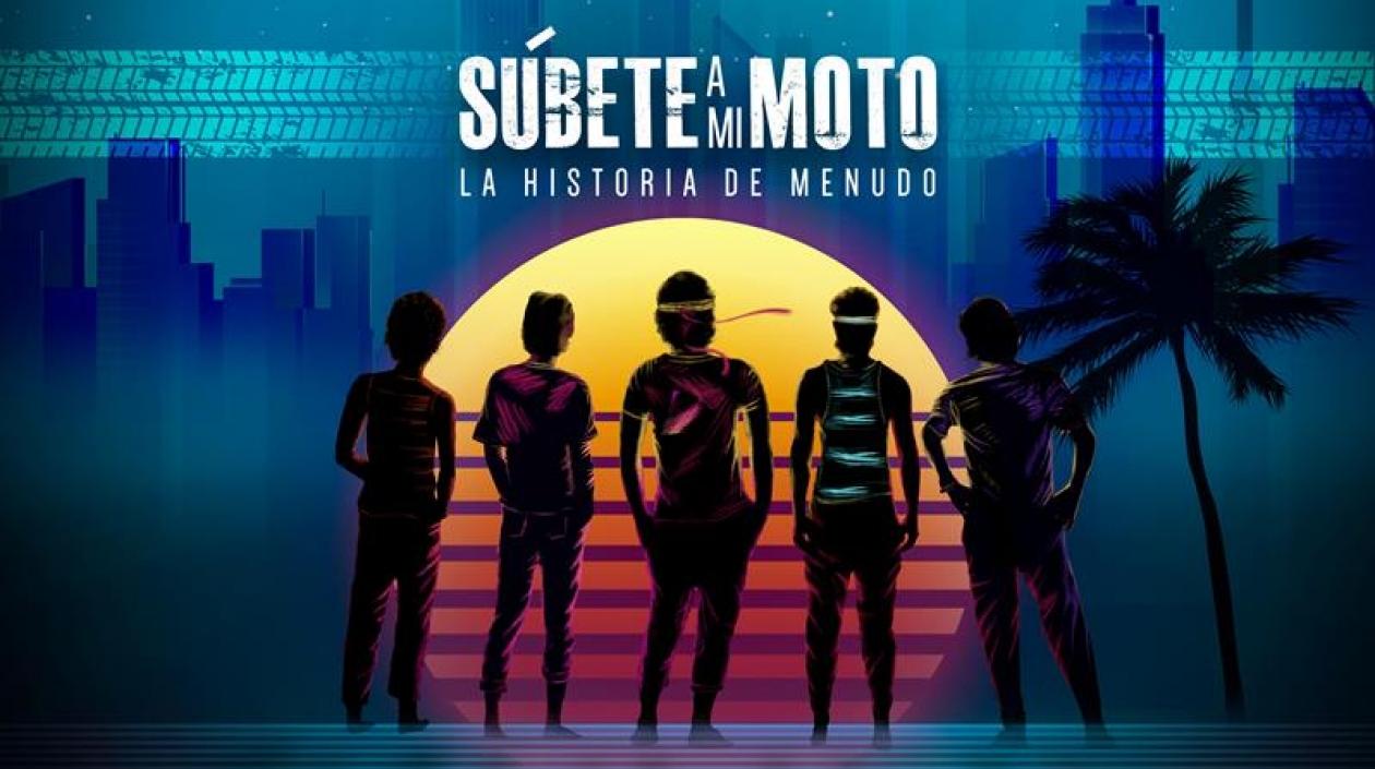 Gráfica cedida por H+M Communications, del cartel oficial de la nueva serie dramática “Súbete a mi moto", que repasará la trayectoria del  grupo puertorriqueño Menudo.