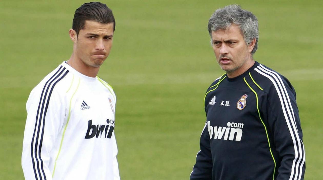 Cristiano Ronaldo y José Murinho cuando trabajaron juntos en el Real Madrid. 