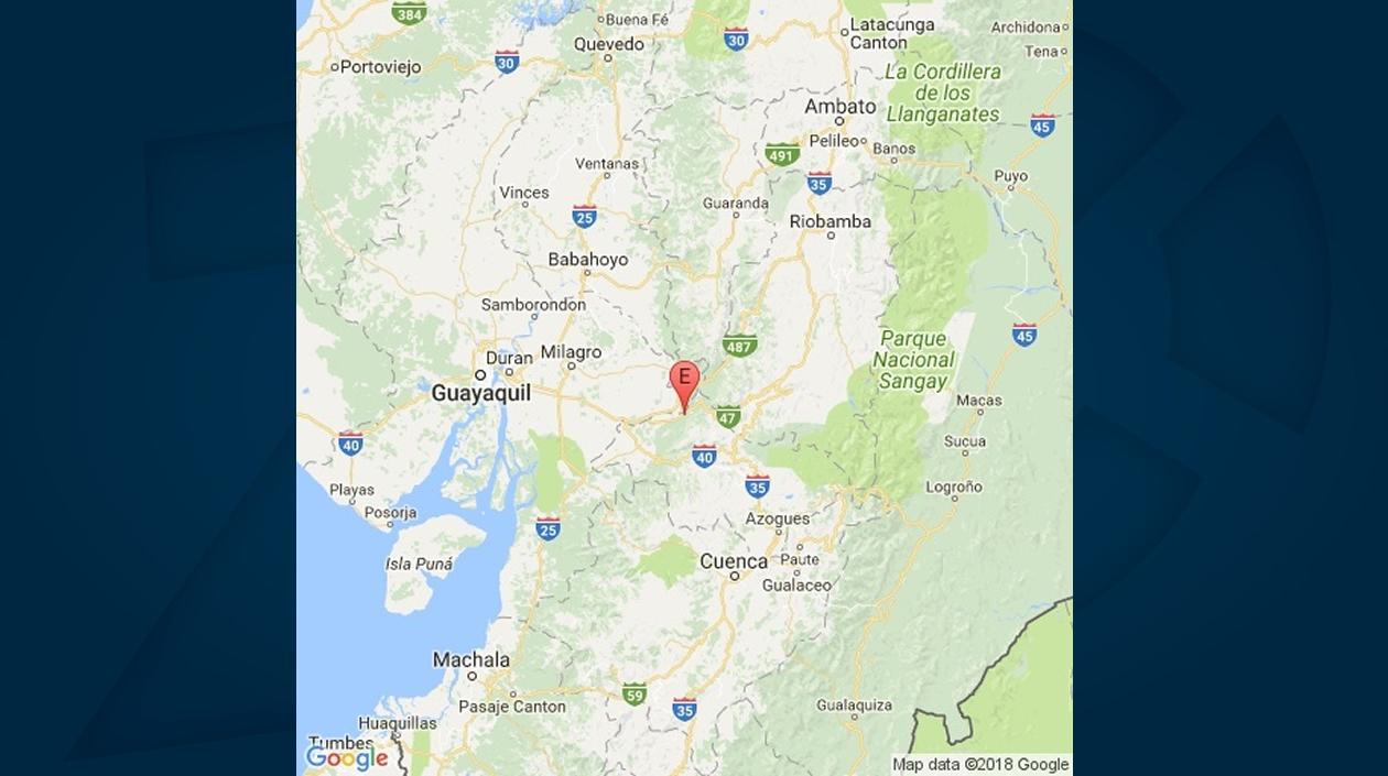 Localización del segundo sismo.