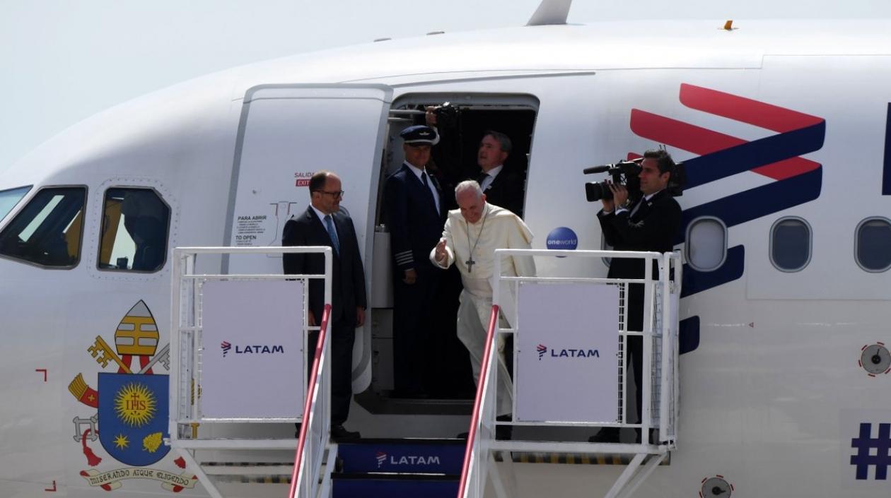 El Papa Francisco llegó esta tarde a Perú.