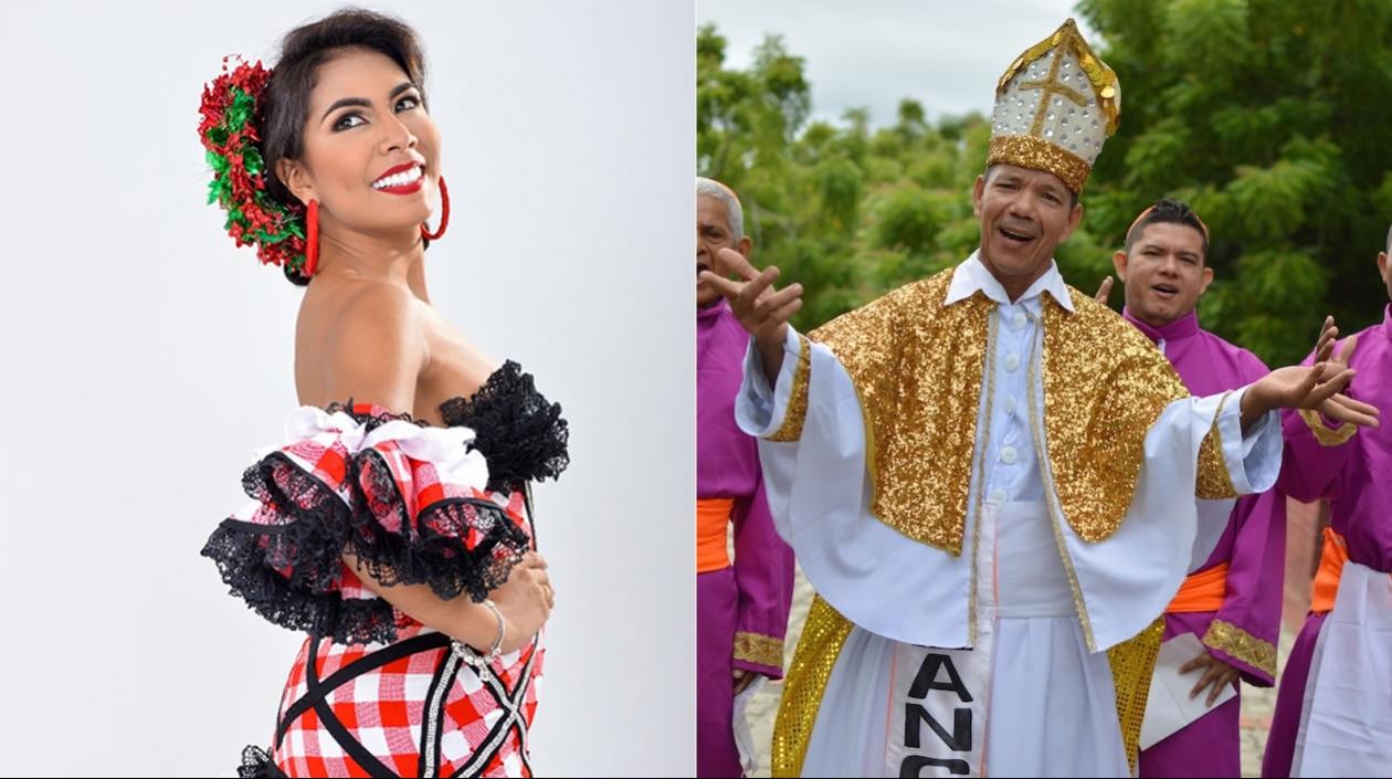 María José romo y Henry Barrios, reyes del Carnaval de Soledad 2018.