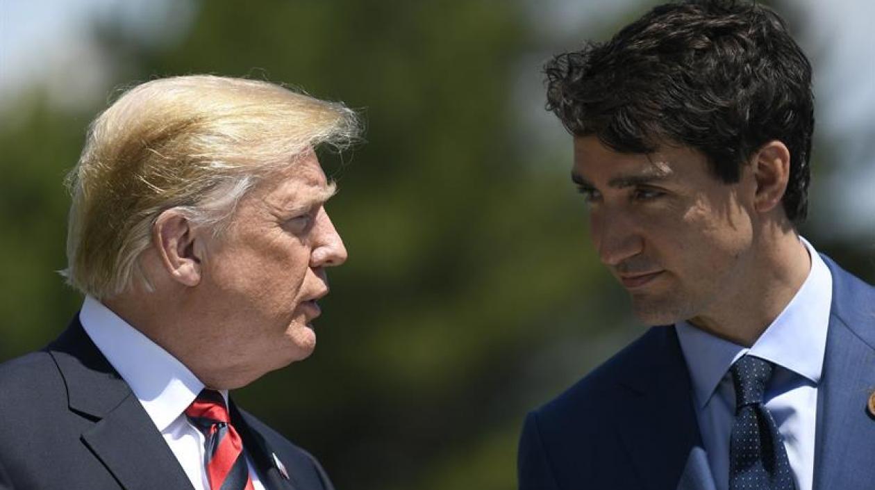 Donald Trump y Justin Trudeau, Presidente de Estados Unidos y Primer ministro de Canadá.