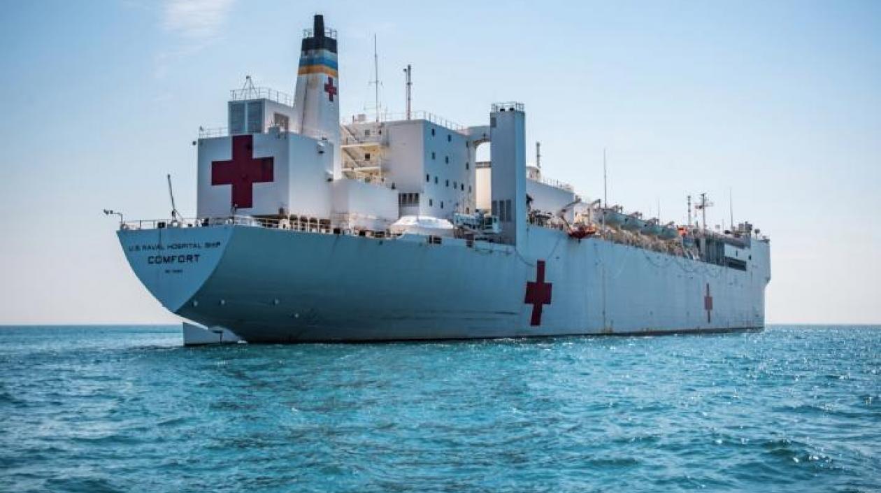 El buque hospital USNS Comfort de la Armada de Estados Unidos.