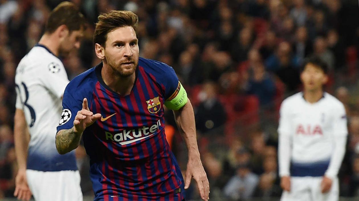 Lionel Messi celebra una de sus anotaciones. 