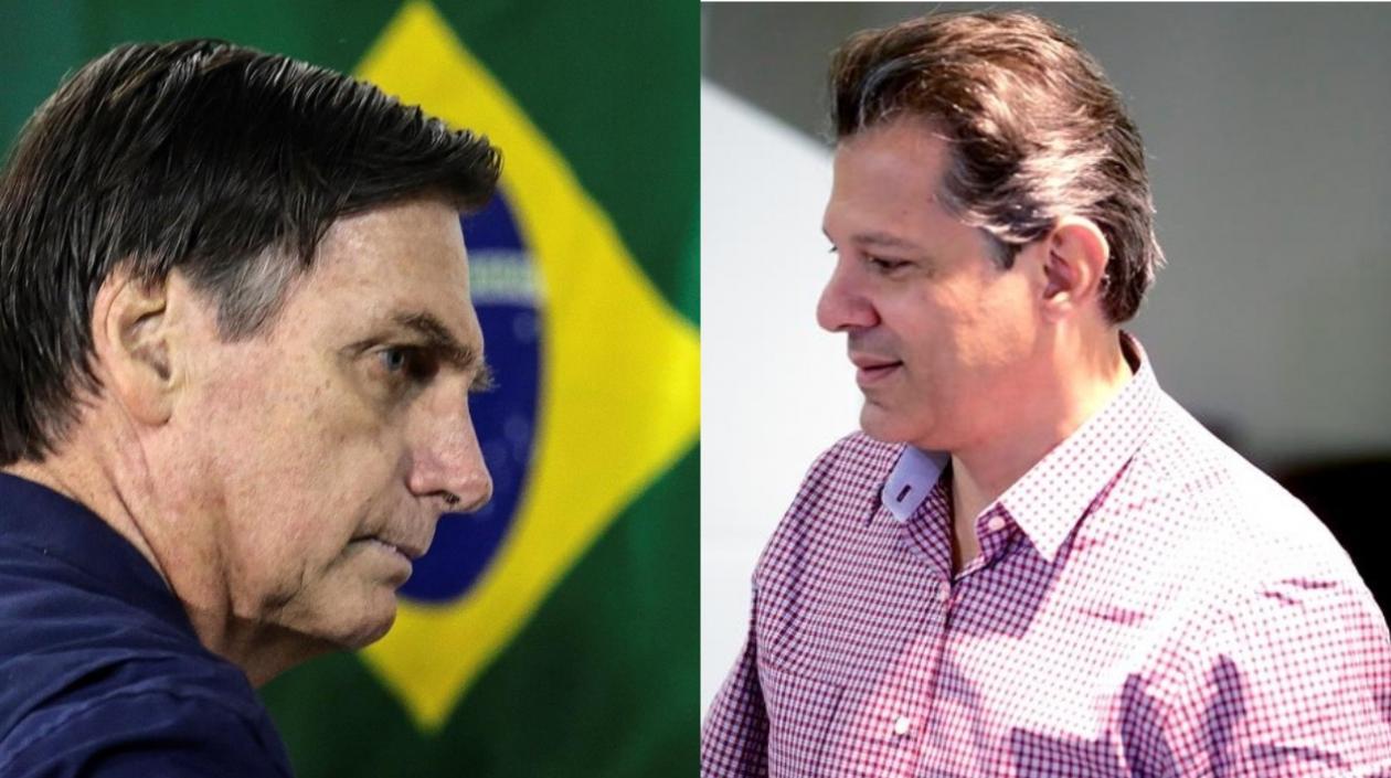 Jair Bolsonaro y Fernando Haddad. 