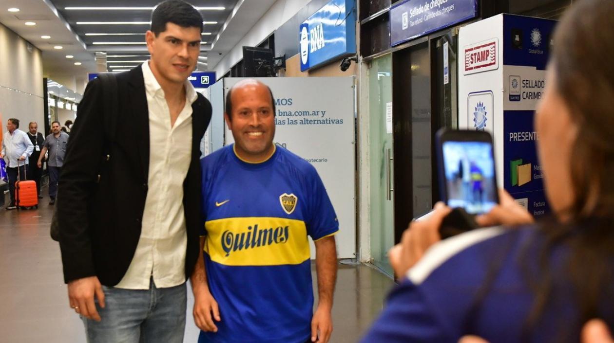 Carlos Lampe a su llegada a Buenos Aires. 
