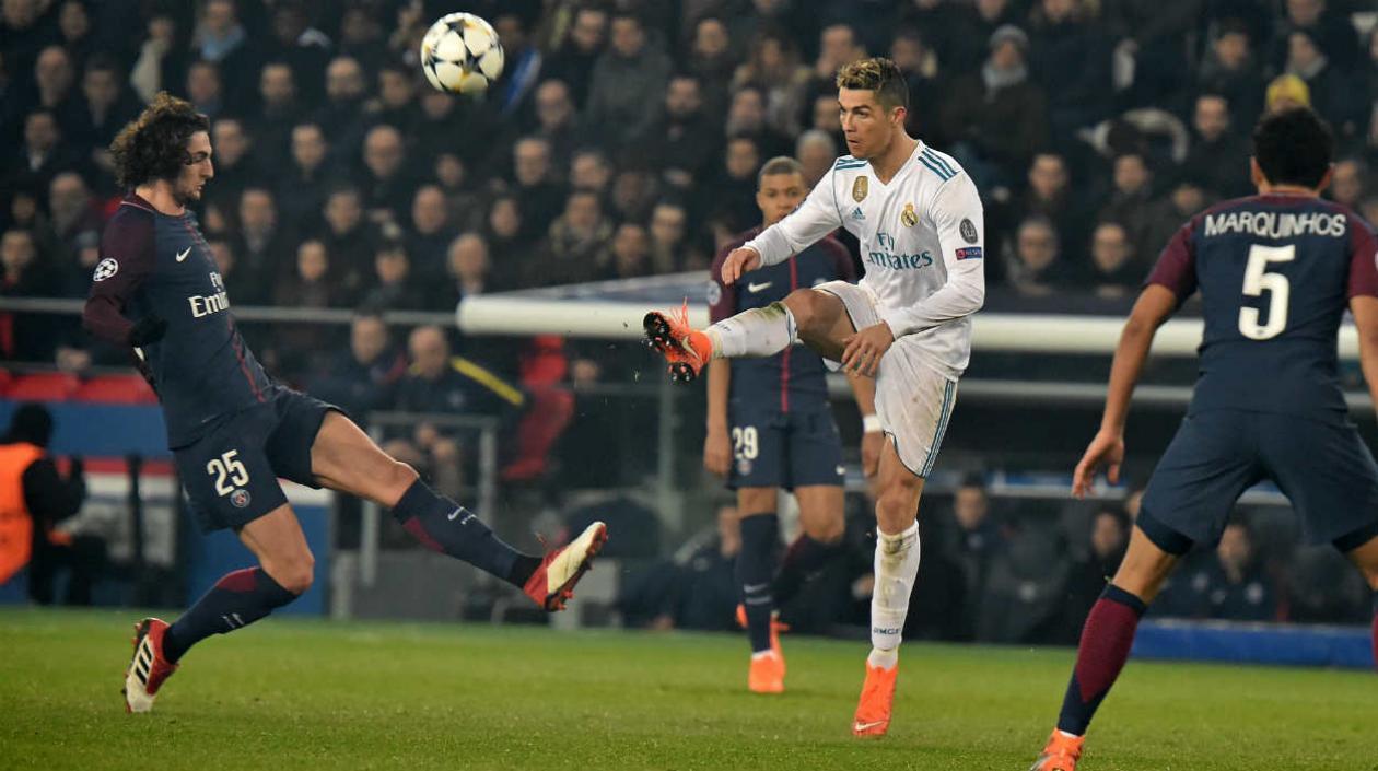 Cristiano Ronaldo durante un encuentro de Liga de Campeones ante el PSG. 