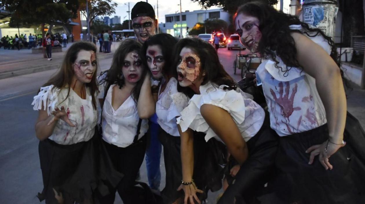 Marcha zombie de los estudiantes de la Universidad del Atlántico.