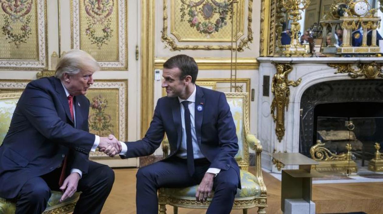 Los presidentes de Francia y Estados Unidos, Emmanuel Macron y Donald Trump