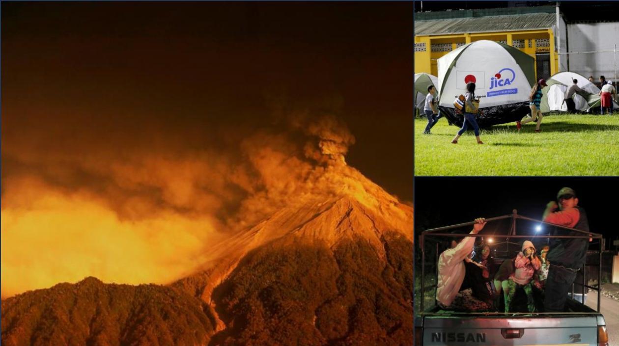 Erupción del Volcán de Fuego deja más de 4.000 evacuados.