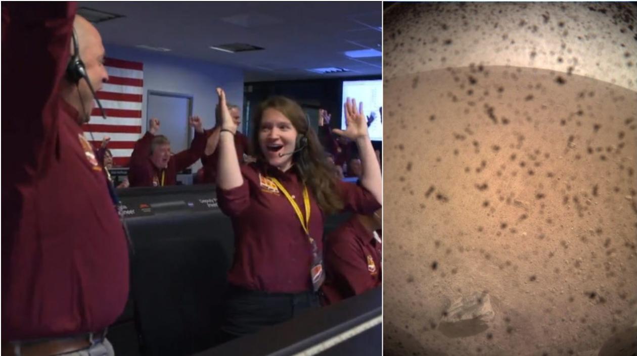 InSight culminó hoy con su amartizaje un viaje de 485 millones de kilómetros, los que separan la Tierra de Marte.