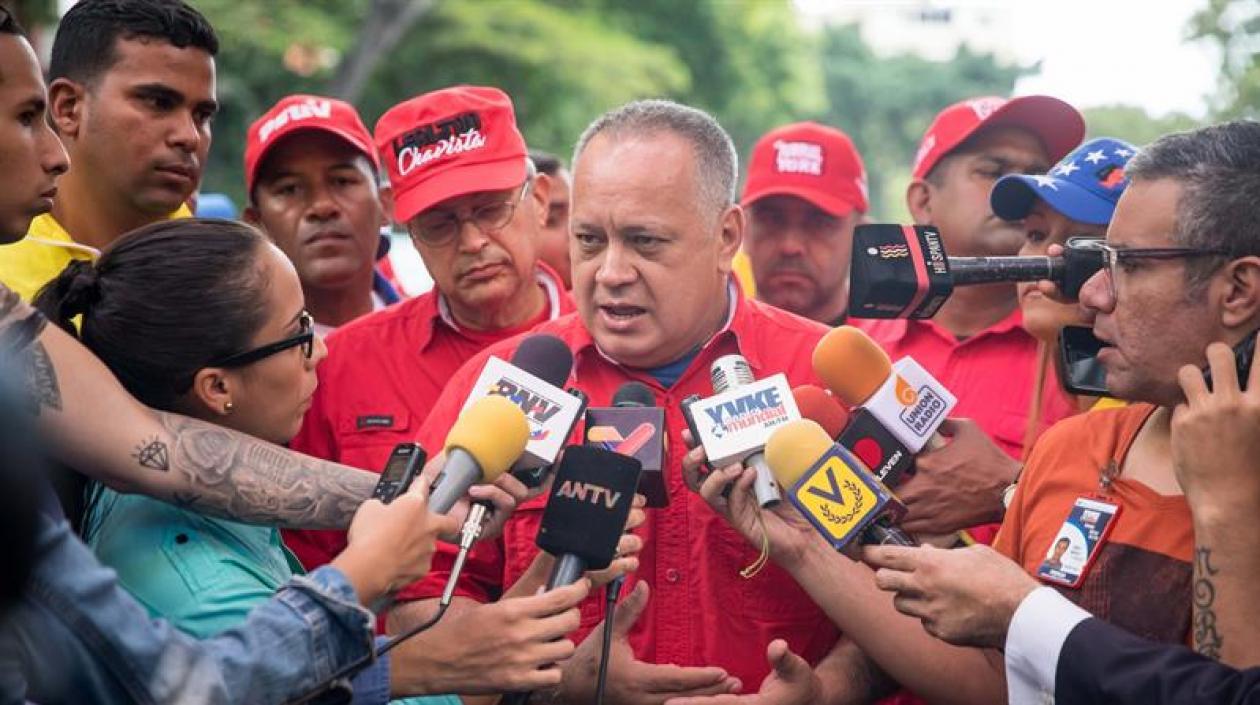​El presidente de la oficialista Asamblea Nacional Constituyente (ANC) de Venezuela, Diosdado Cabello.