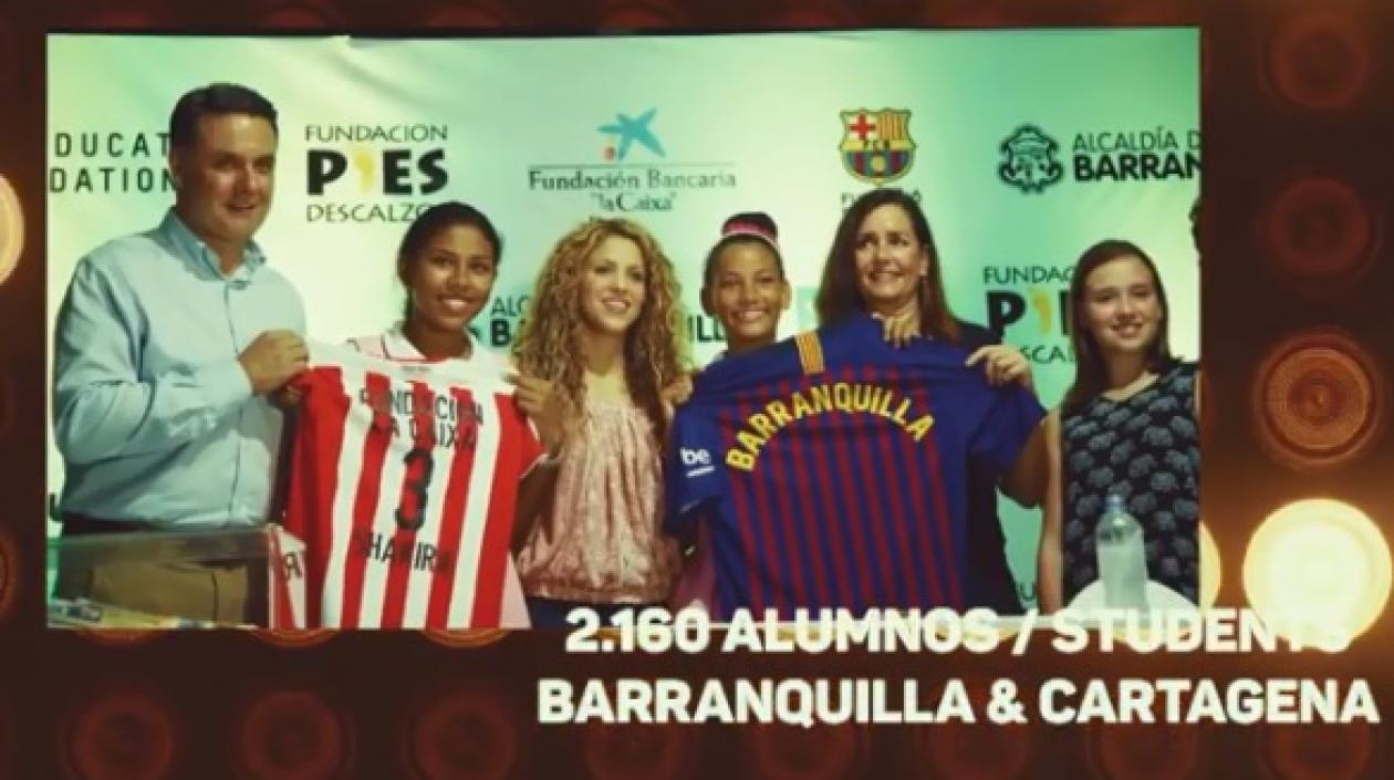 La cantante Shakira recordó sus colegios en Barranquilla y Cartagena.