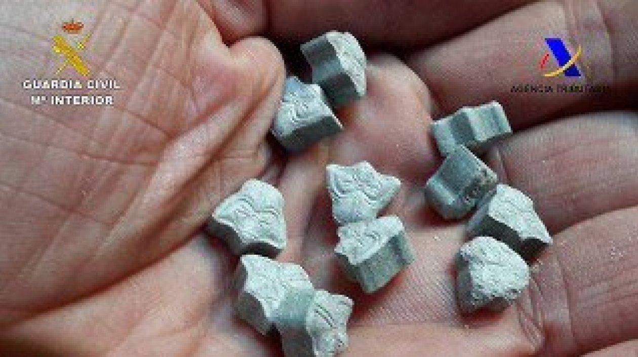Estas son las pastillas de éxtasis halladas por la Guardia Civil.