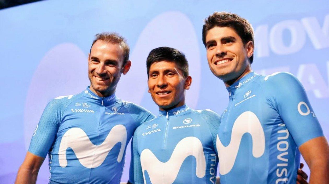 Alejandro Valverde, Nairo Quintana y Mikel Landa.