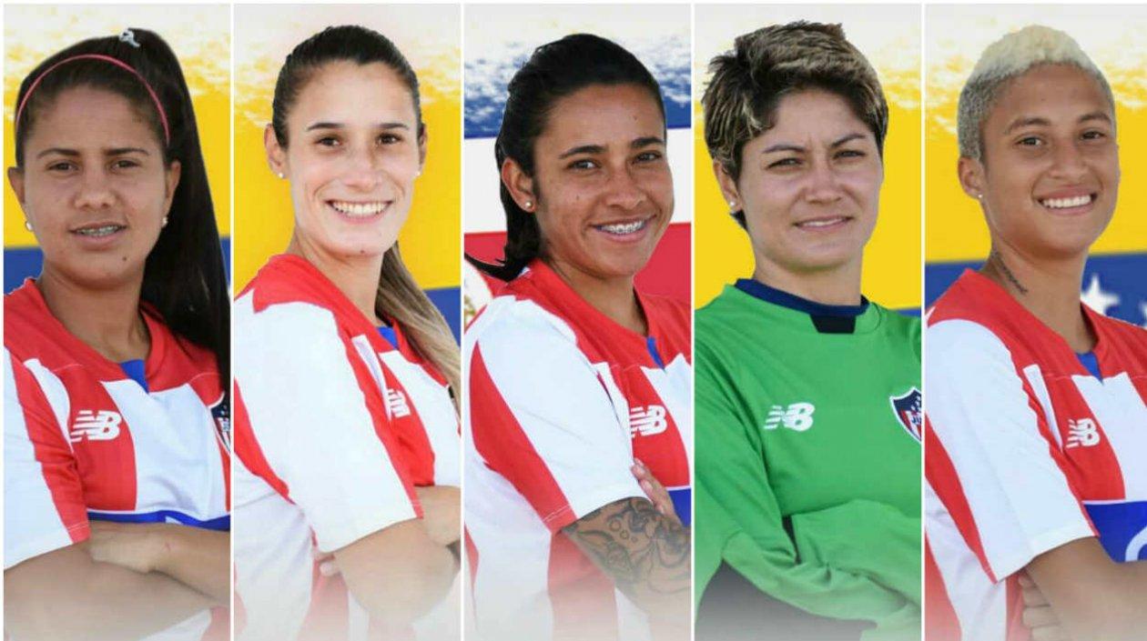 Cinthia Zarabia, Daniela Montoya, Cristín Granados, Sandra Sepúlveda y Neily Carrasquel. 