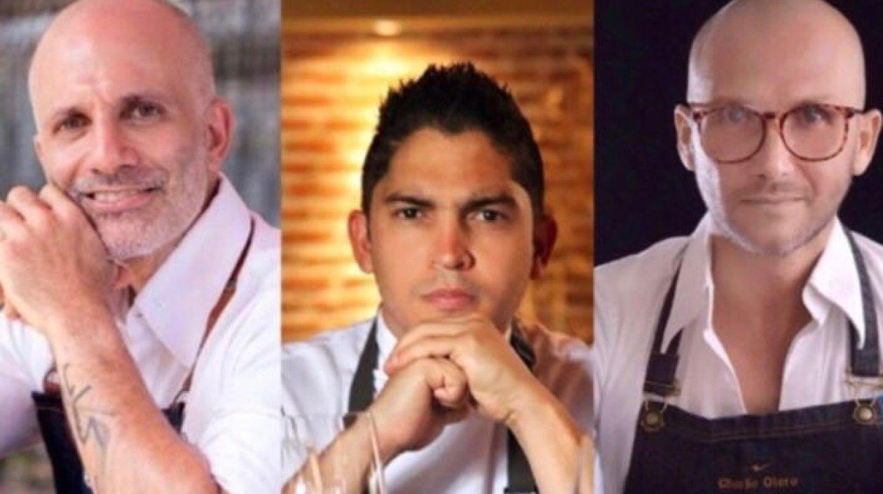 Los chefs Alex Quessep, Manuel Mendoza y Charlie Otero.