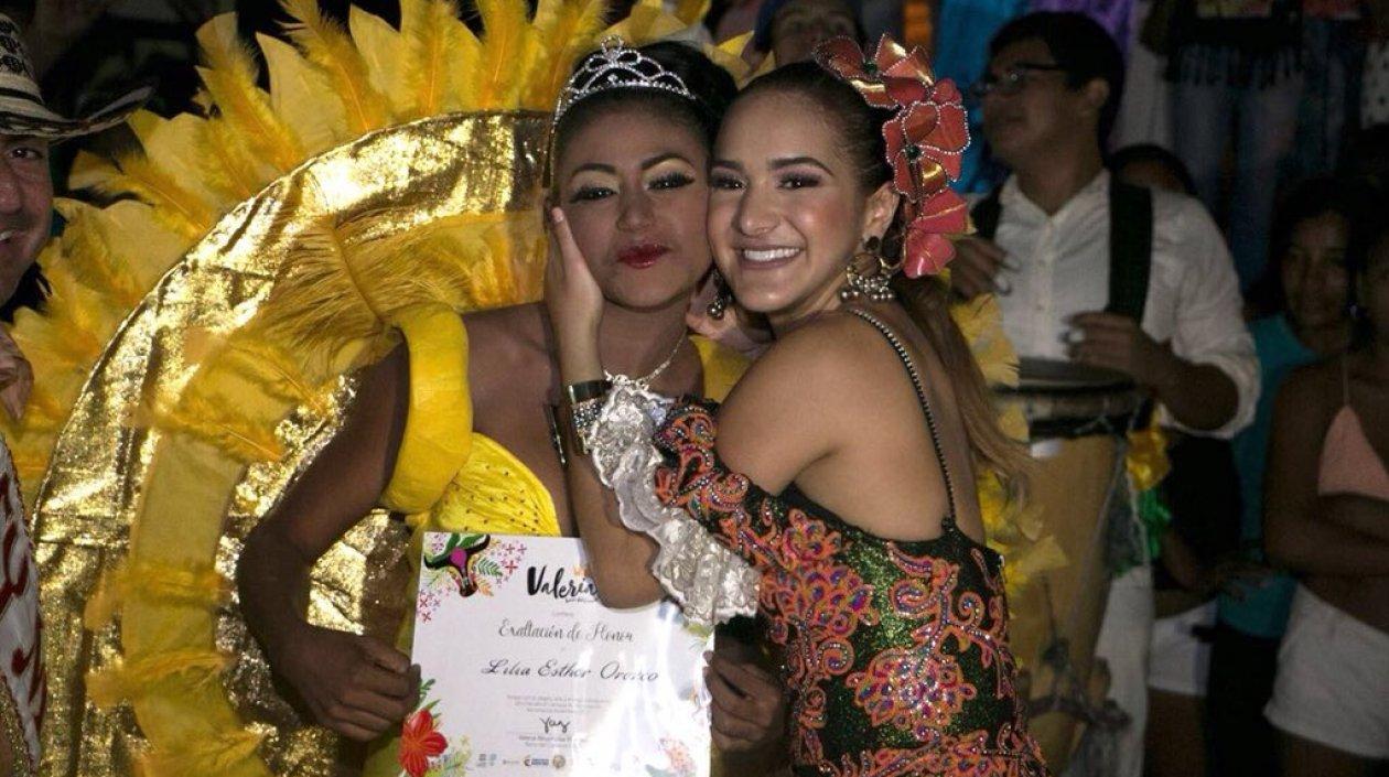 Lilia Esther Orozco, Reina Popular de 7 de Abril y Valeria Abuchaibe Reina del Carnaval 2018.